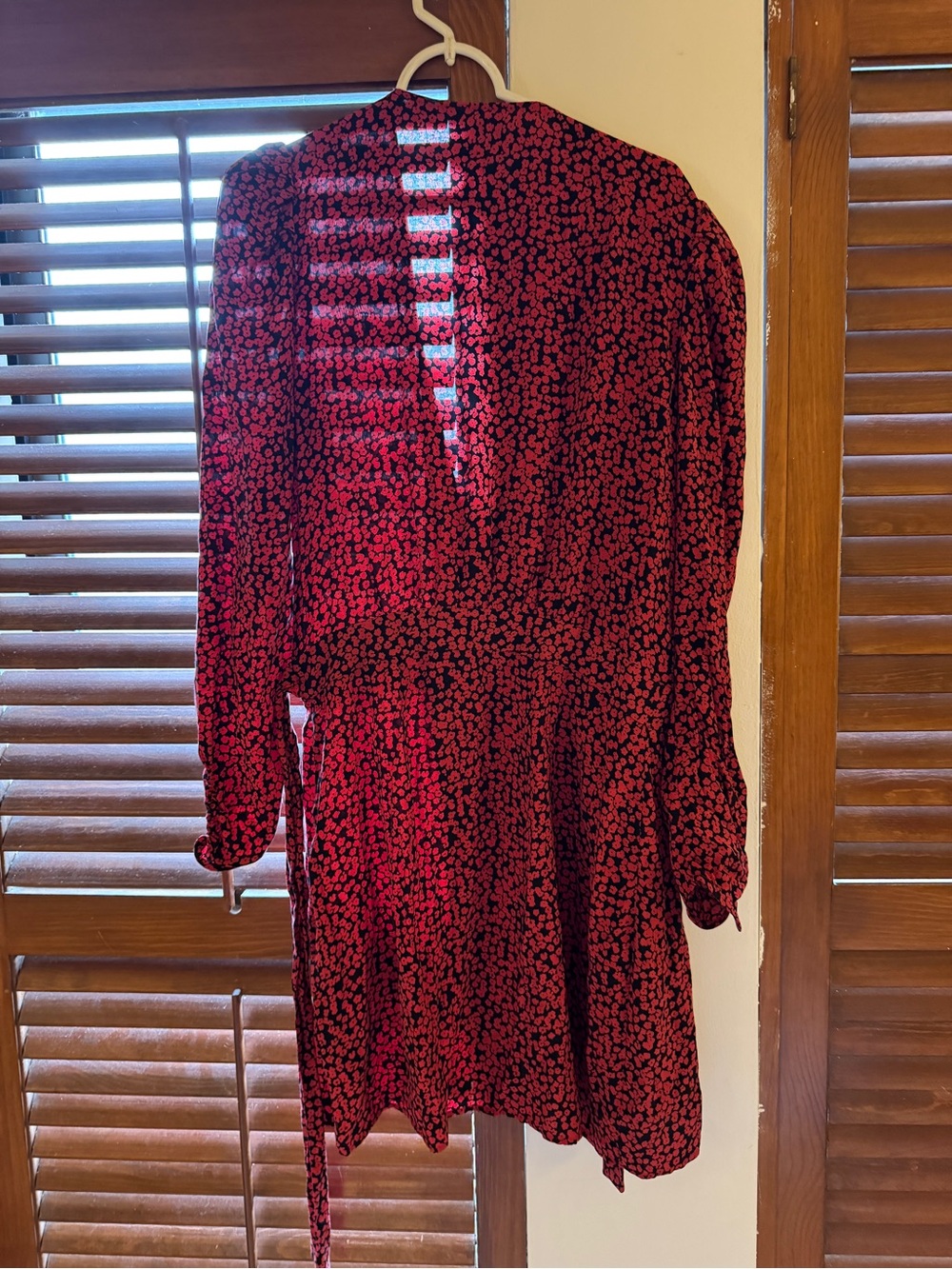 Free People Kinsley Red Floral Wrap Mini Dress - Picture 3 of 8